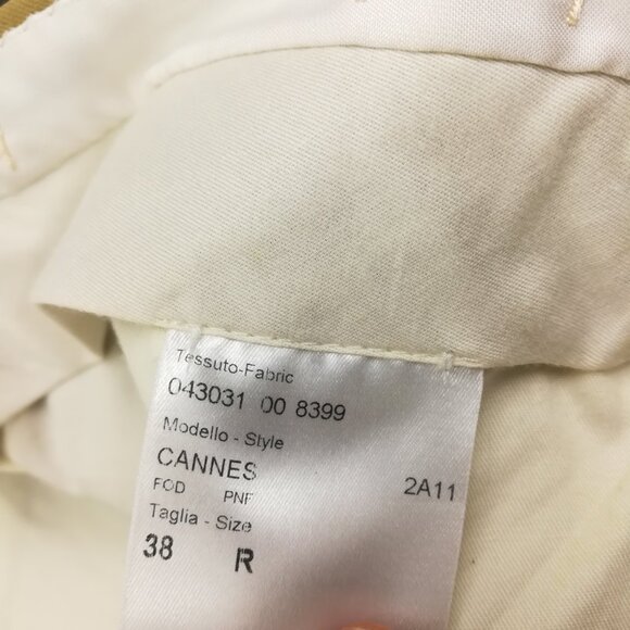NWT Brioni Dress Pants Super 140s Wool Cannes Pleated Cuffed Tan Mens 38x31 Flaw - Picture 4 of 13
